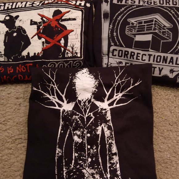 Other - COOL BUNDLE 3 T-SHIRTS - WALKING DEAD & SLENDERMAN - SIZE XL